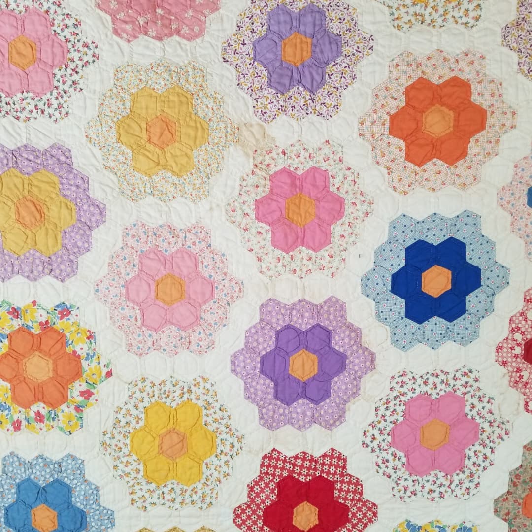 Grandmother's Garden, Friendship Flower Quilt