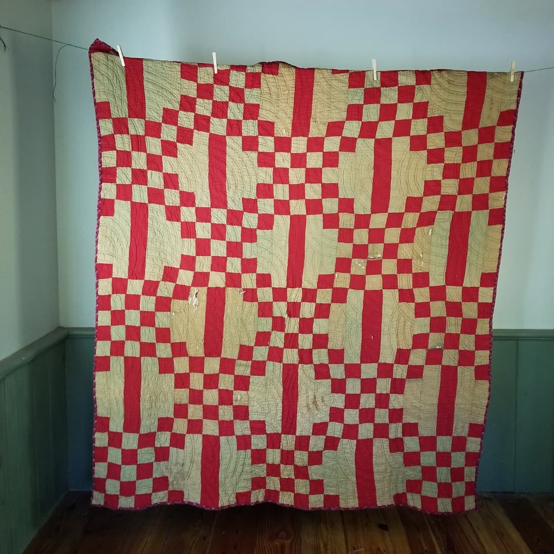 Red and Sepia Quilt