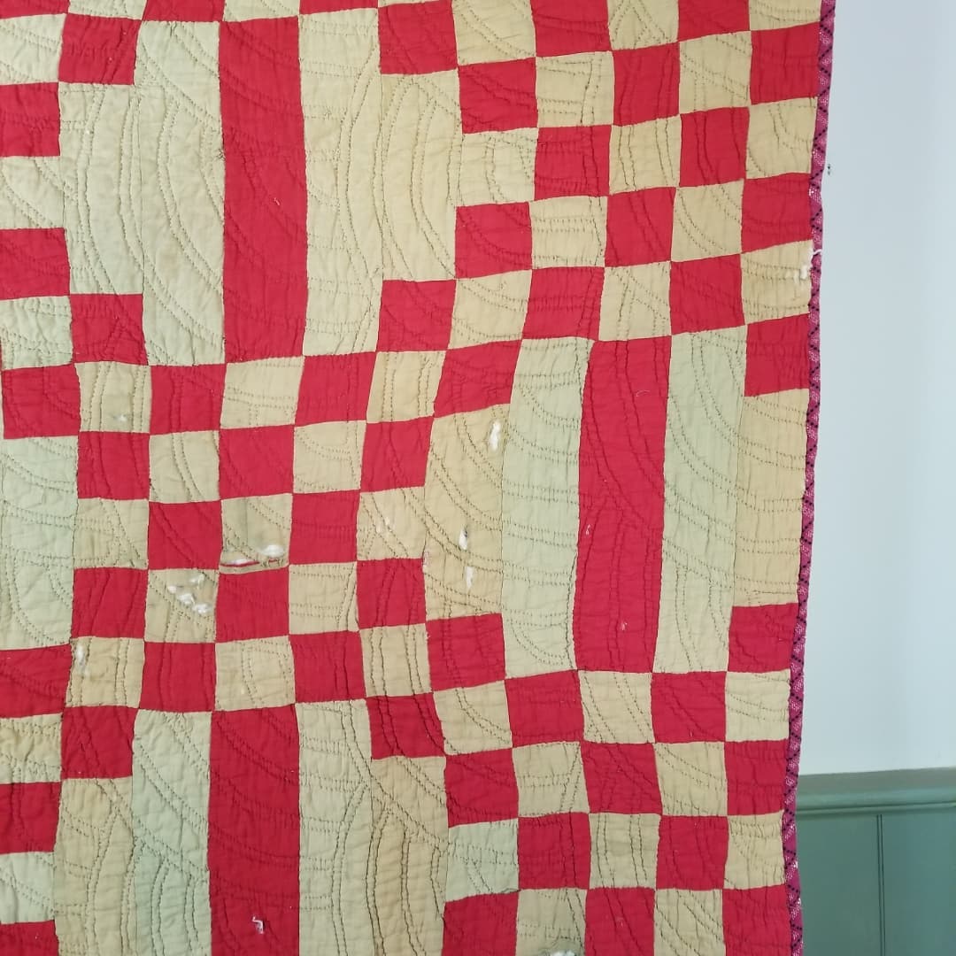Red and Sepia Quilt
