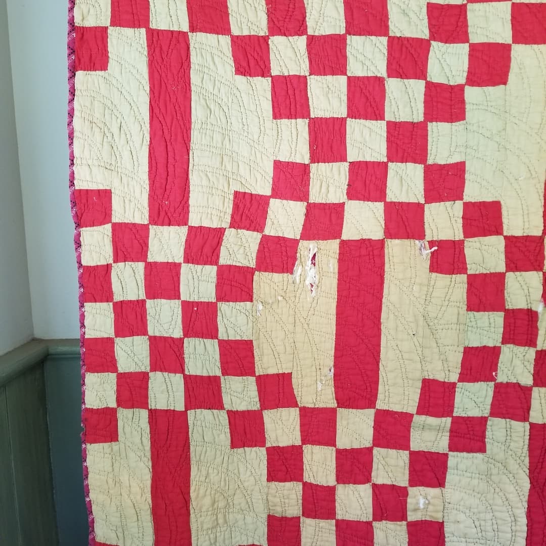 Red and Sepia Quilt