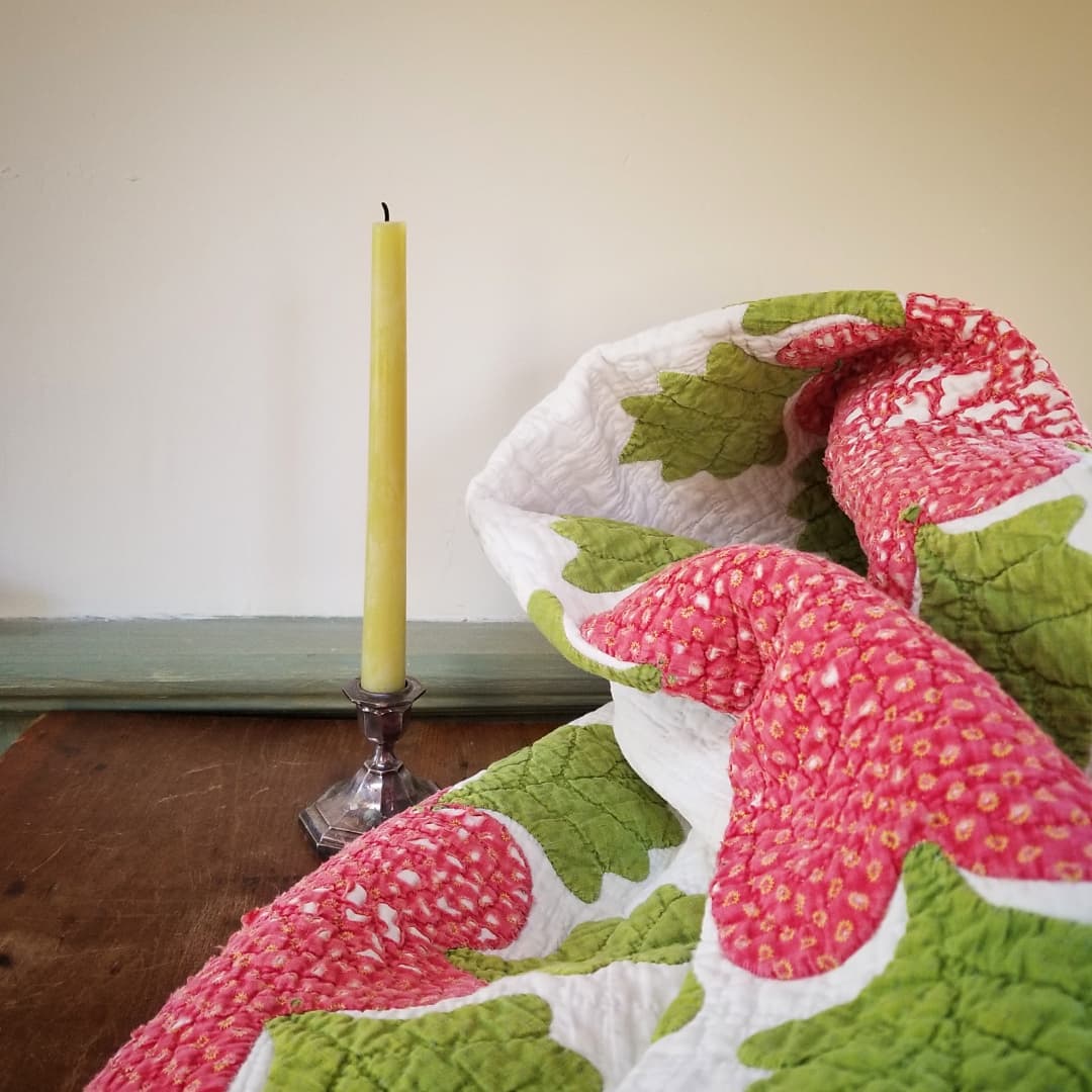 19th Century Rose Applique Quilt