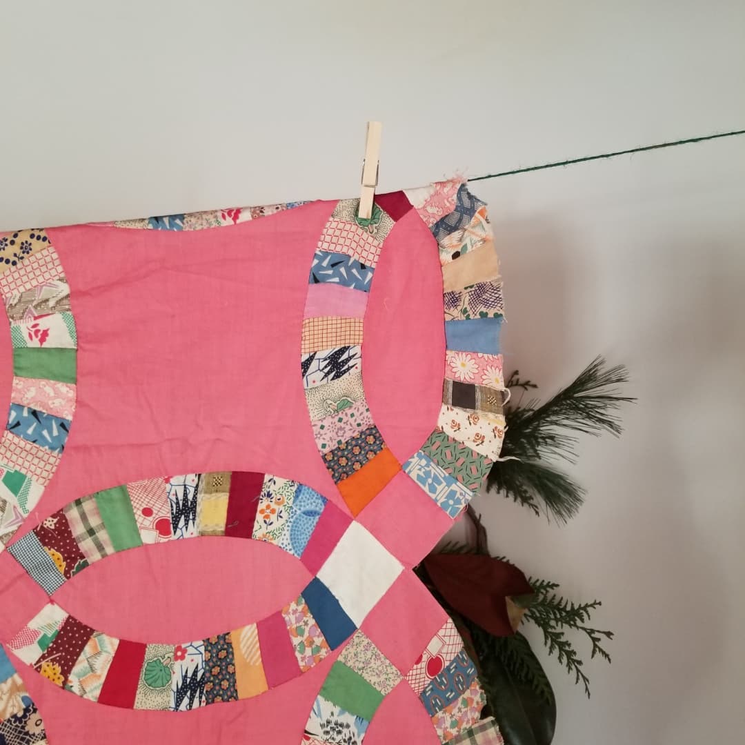 Pink Wedding Ring Quilt