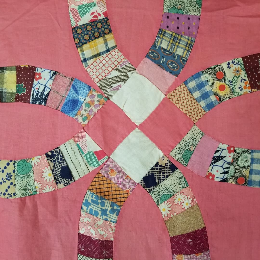 Pink Wedding Ring Quilt