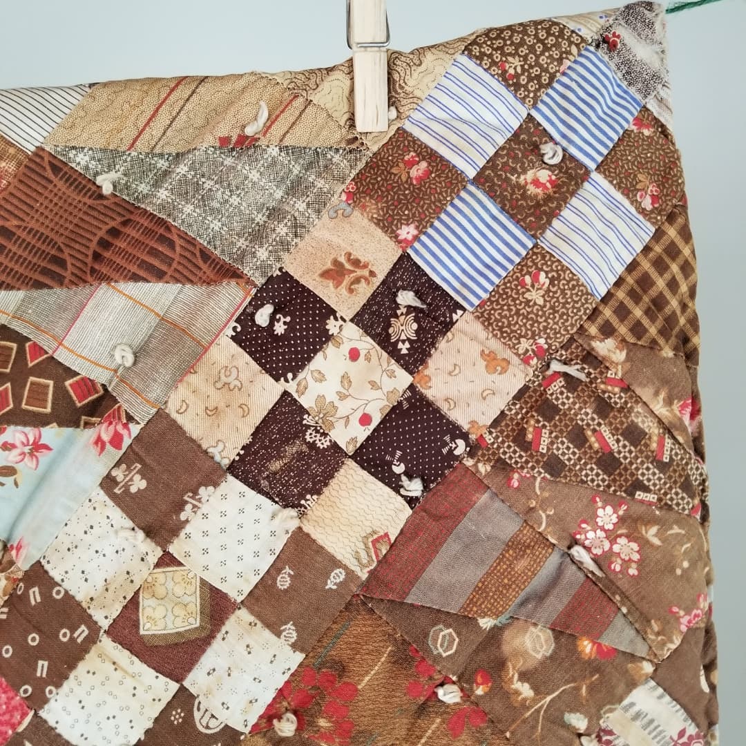 Mid 19th Century Hand Tied Quilt