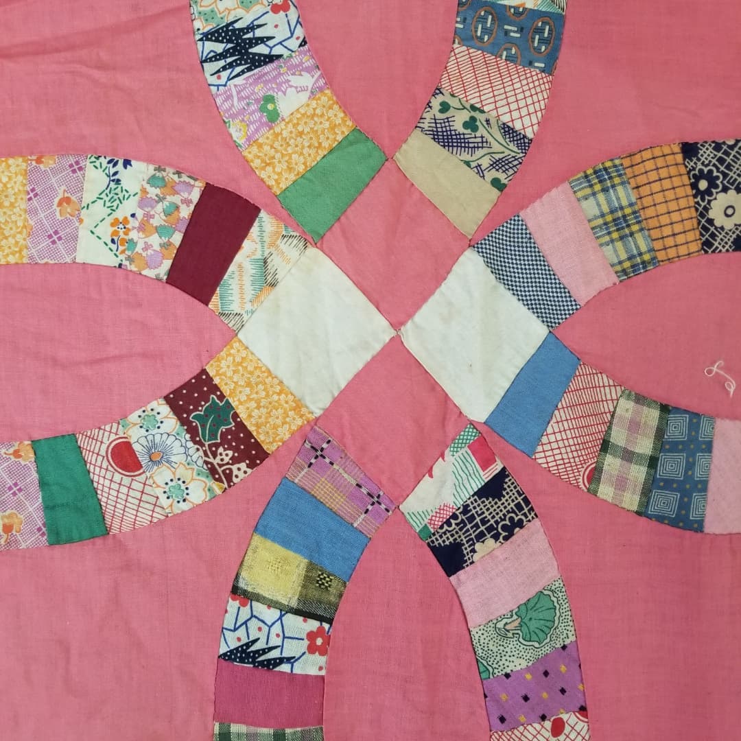 Pink Wedding Ring Quilt