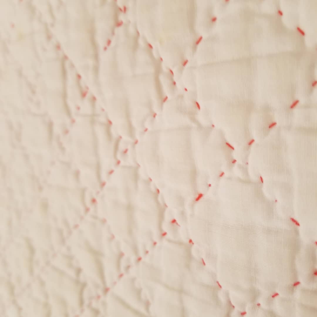 Red and White Tulip Applique Quilt