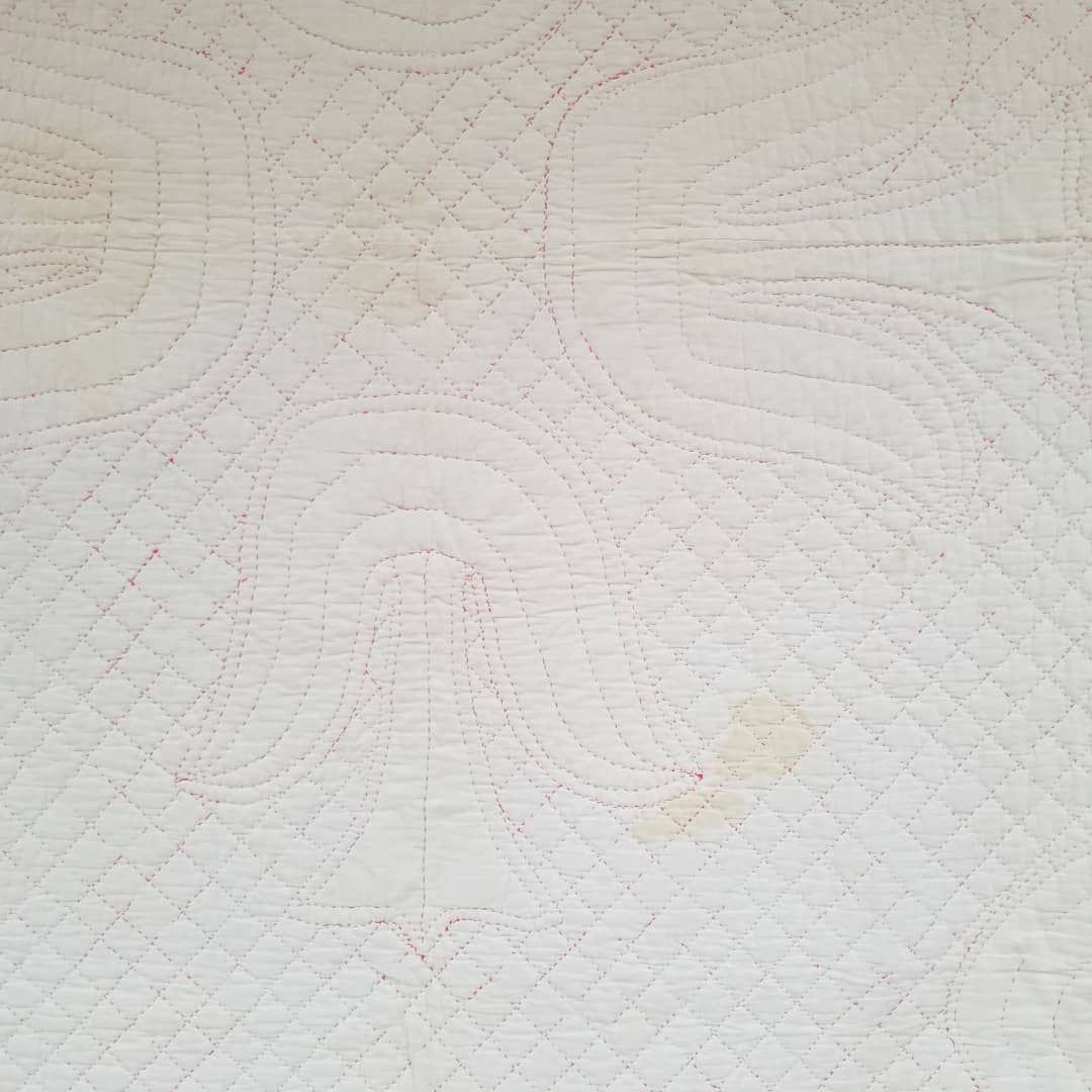 Red and White Tulip Applique Quilt