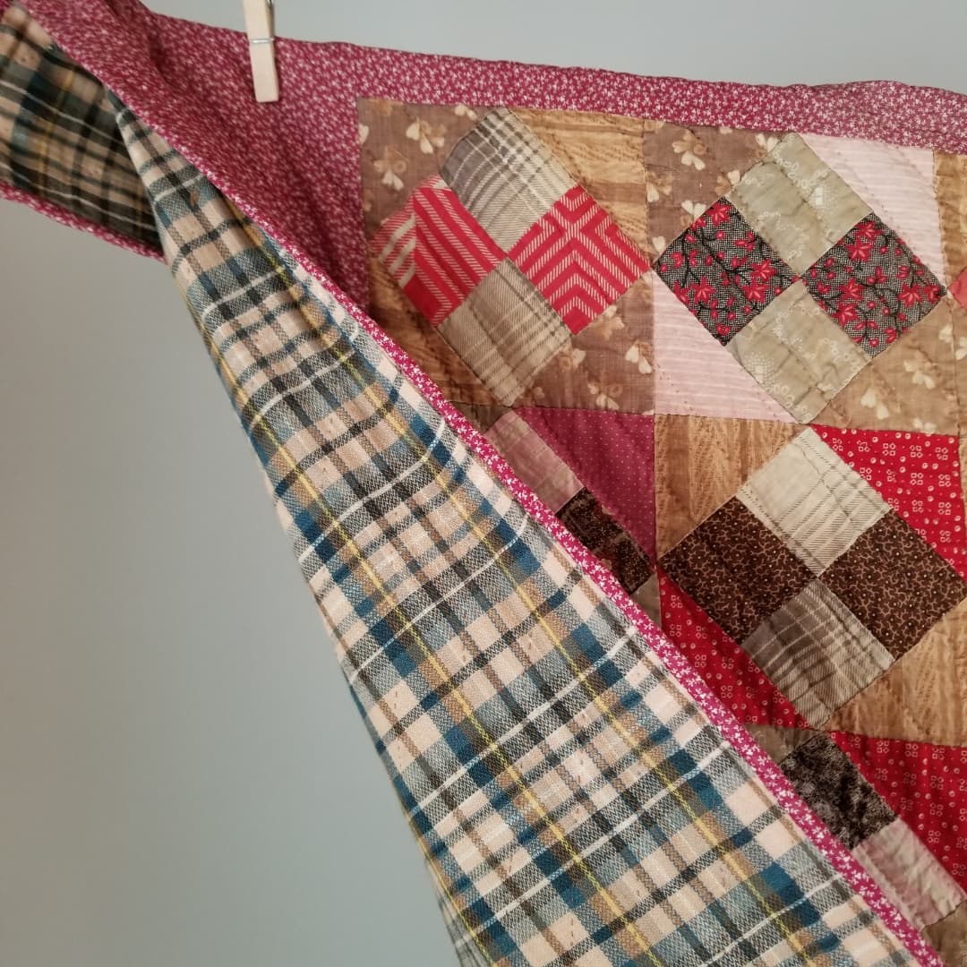Flannel Backed 4 Patch Quilt
