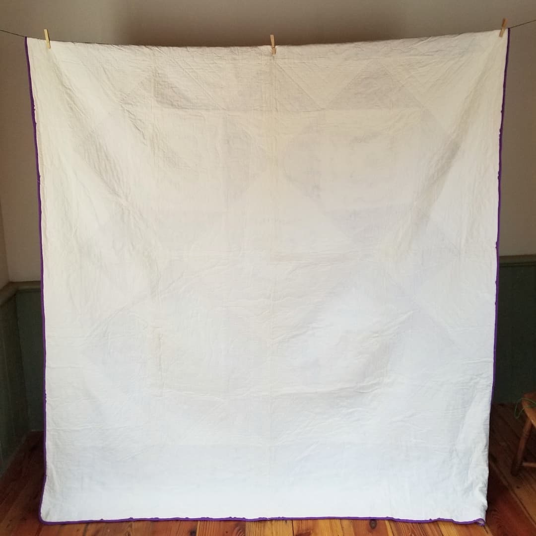 Royal Purple, Hand Embroidered Quilt