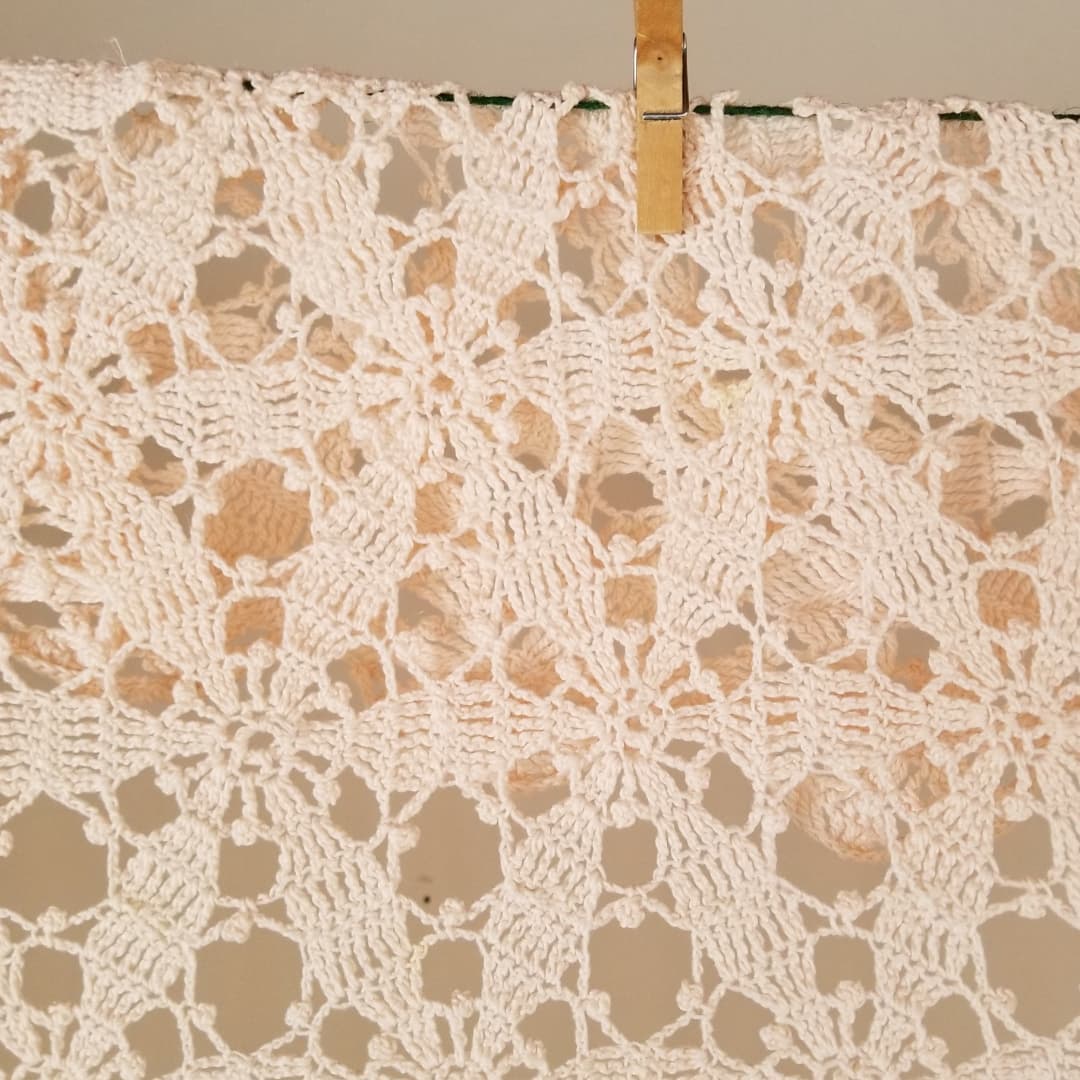 Pink Hand Crochet Throw
