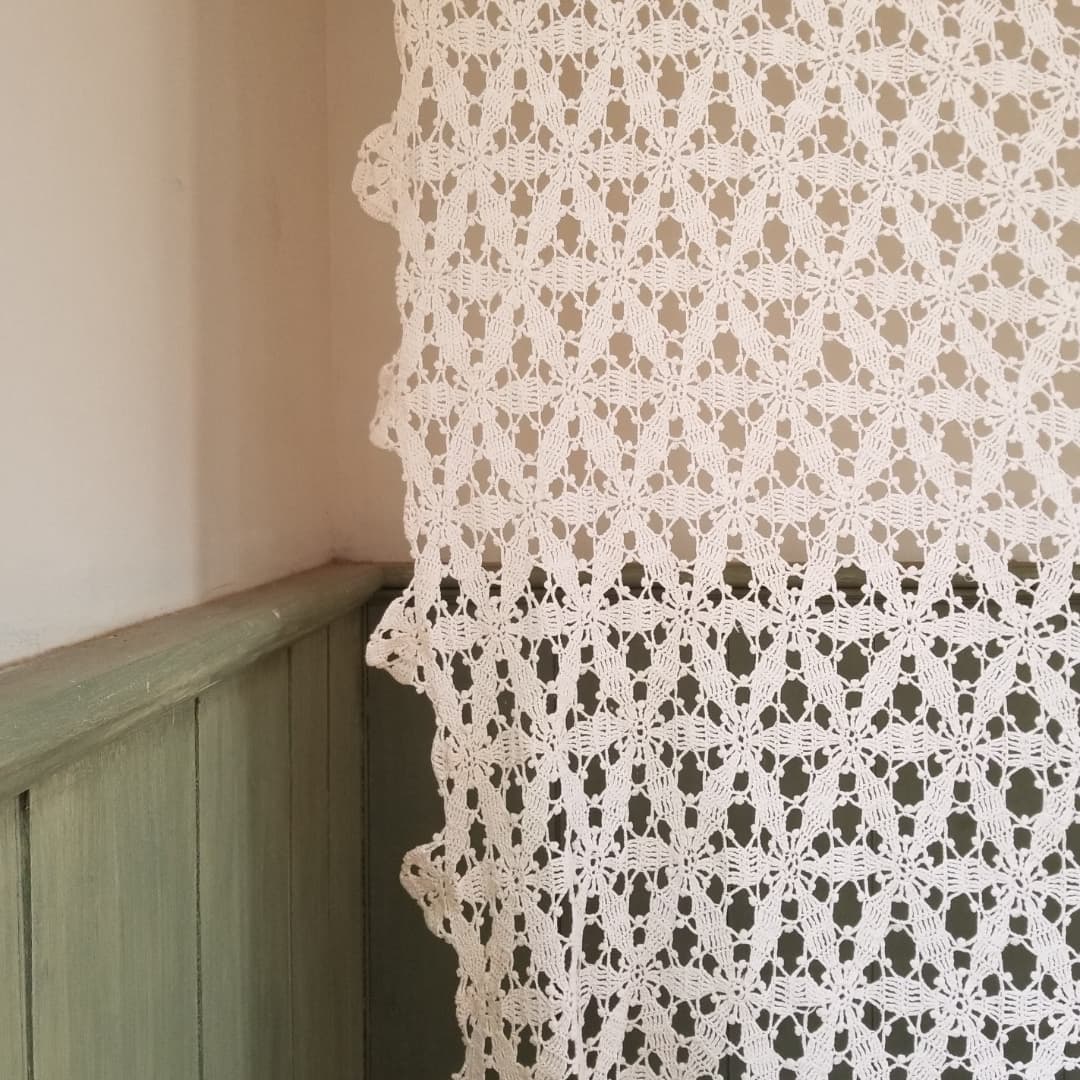 Pink Hand Crochet Throw