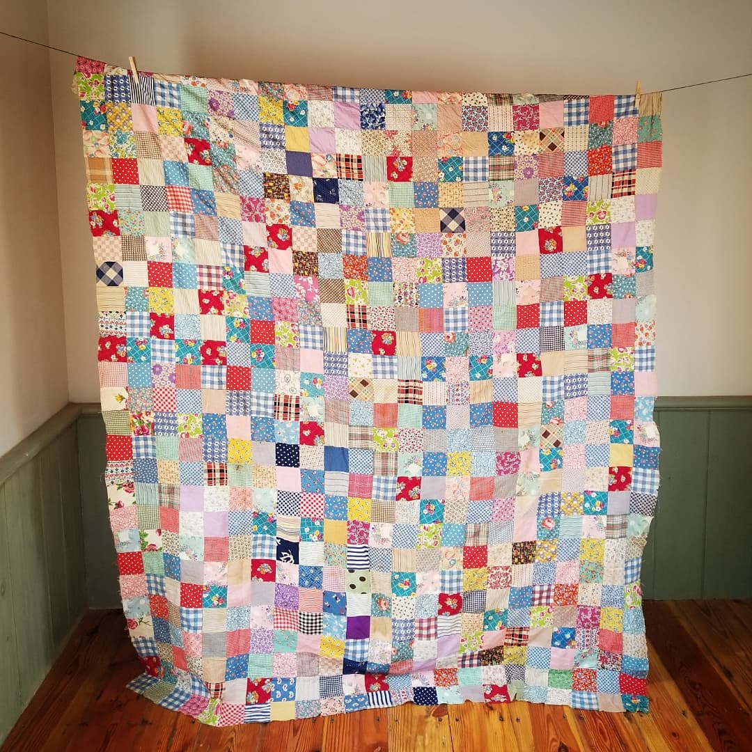 Midcentury Patchwork Quilt TOP