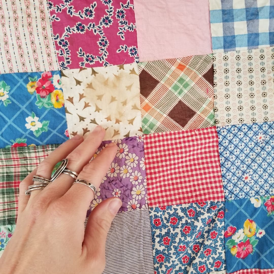 Midcentury Patchwork Quilt TOP