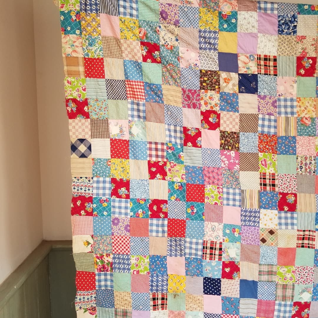 Midcentury Patchwork Quilt TOP