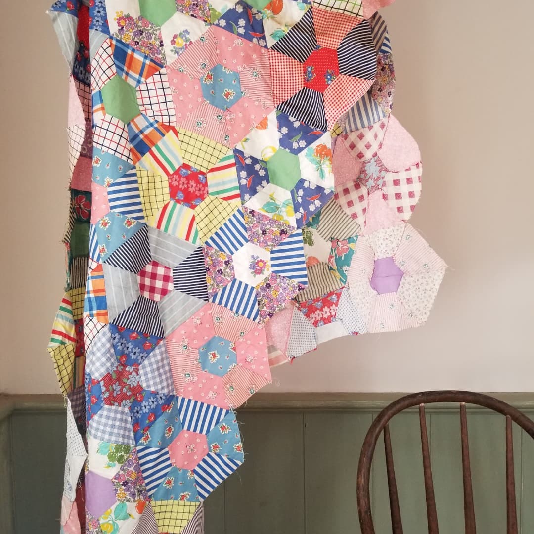 Hexi Quilt Top Strip
