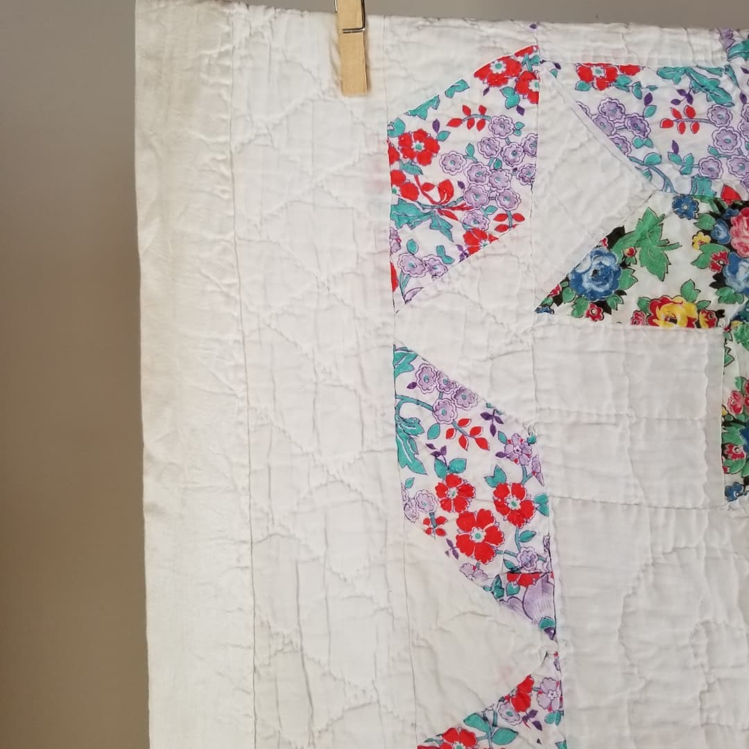 Floral 8pt Star Quilt