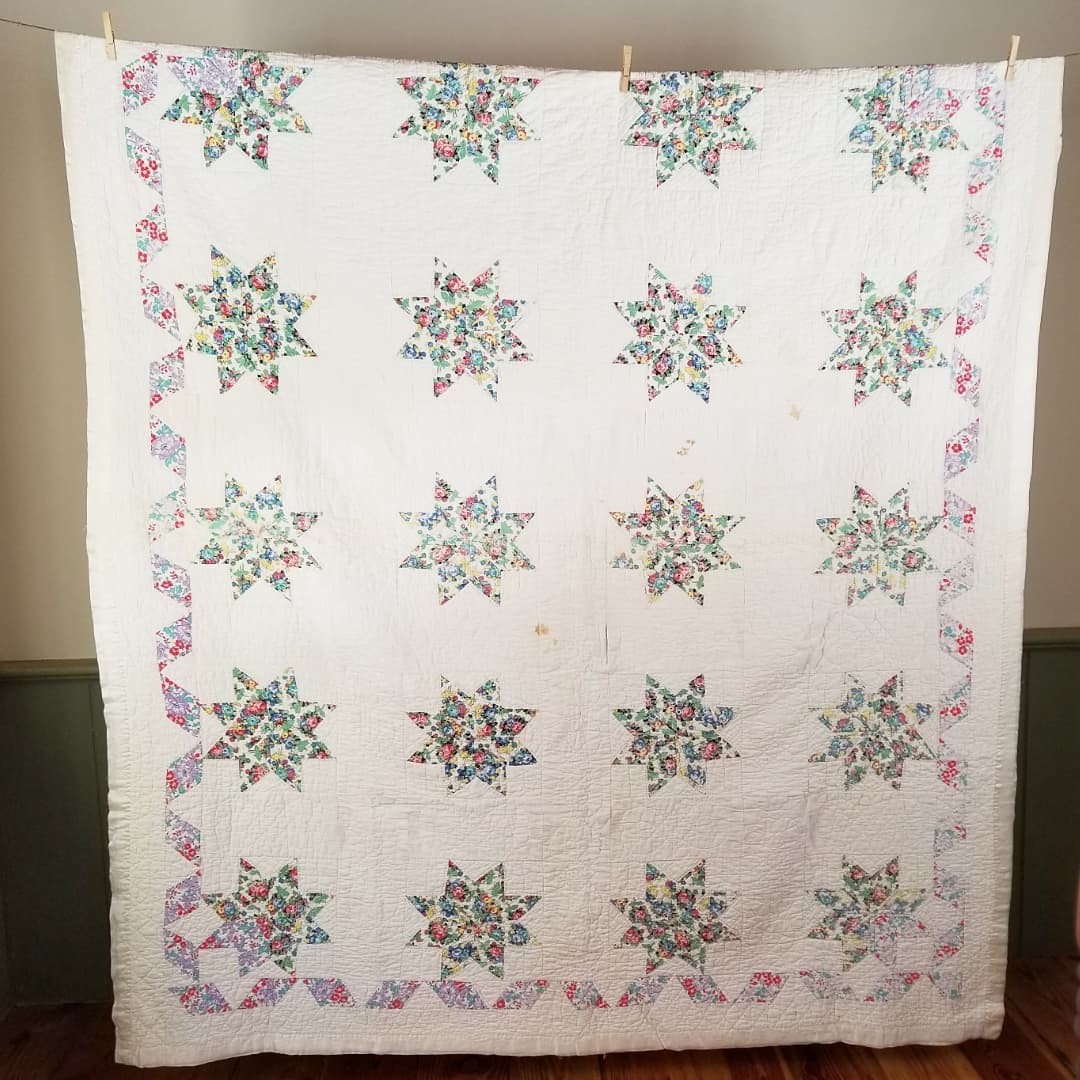 Floral 8pt Star Quilt