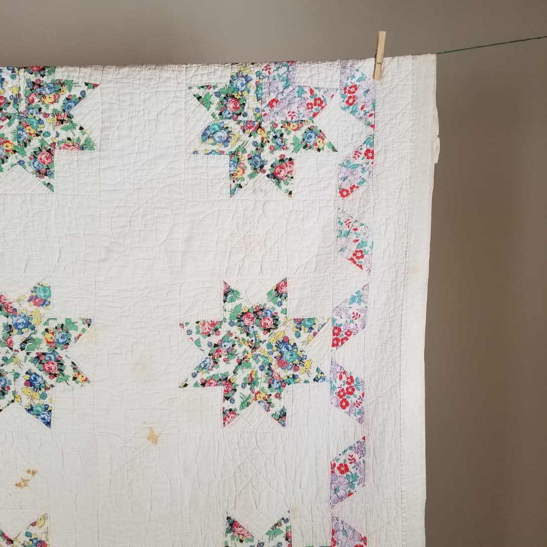 Floral 8pt Star Quilt