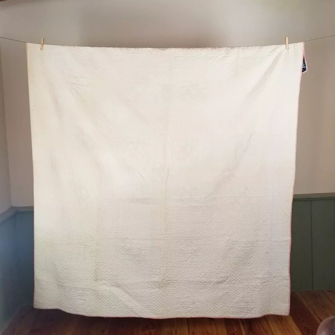 Indigo and Pink Crown of Thorns Quilt