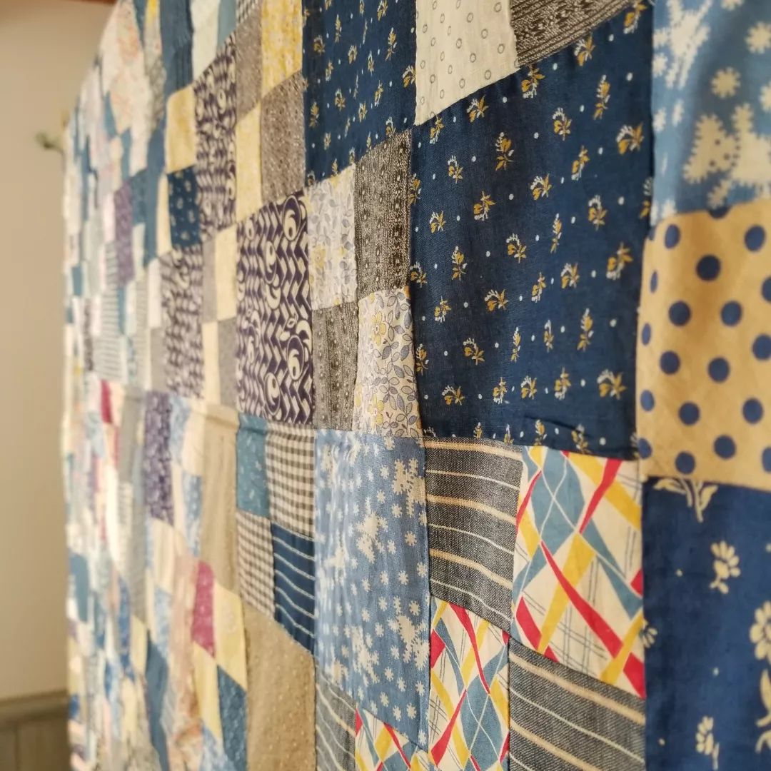 Indigo Patchwork Quilt TOP