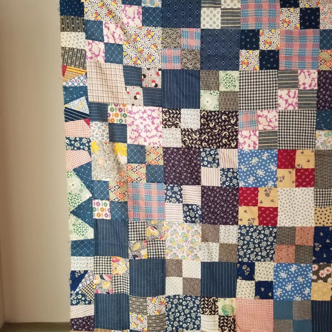 Indigo Patchwork Quilt TOP
