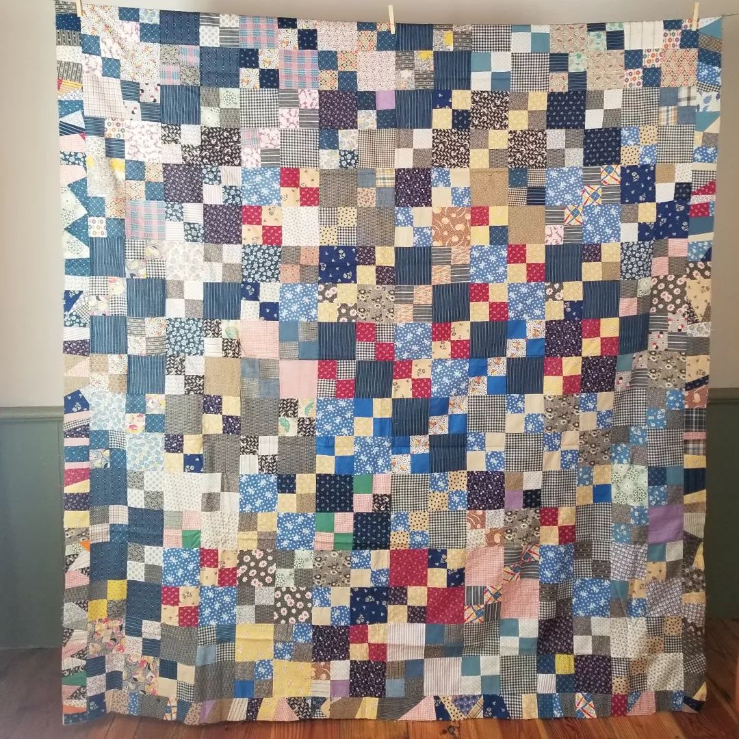 Indigo Patchwork Quilt TOP