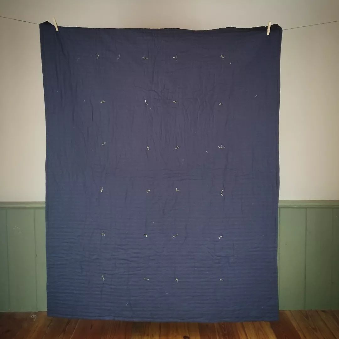Four Patch Quilt with Newer Backing.