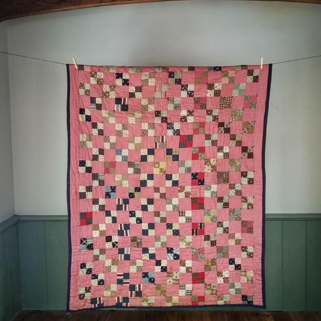 Four Patch Quilt with Newer Backing.
