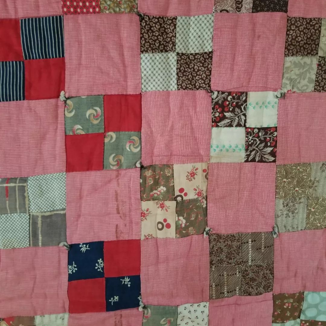 Four Patch Quilt with Newer Backing.