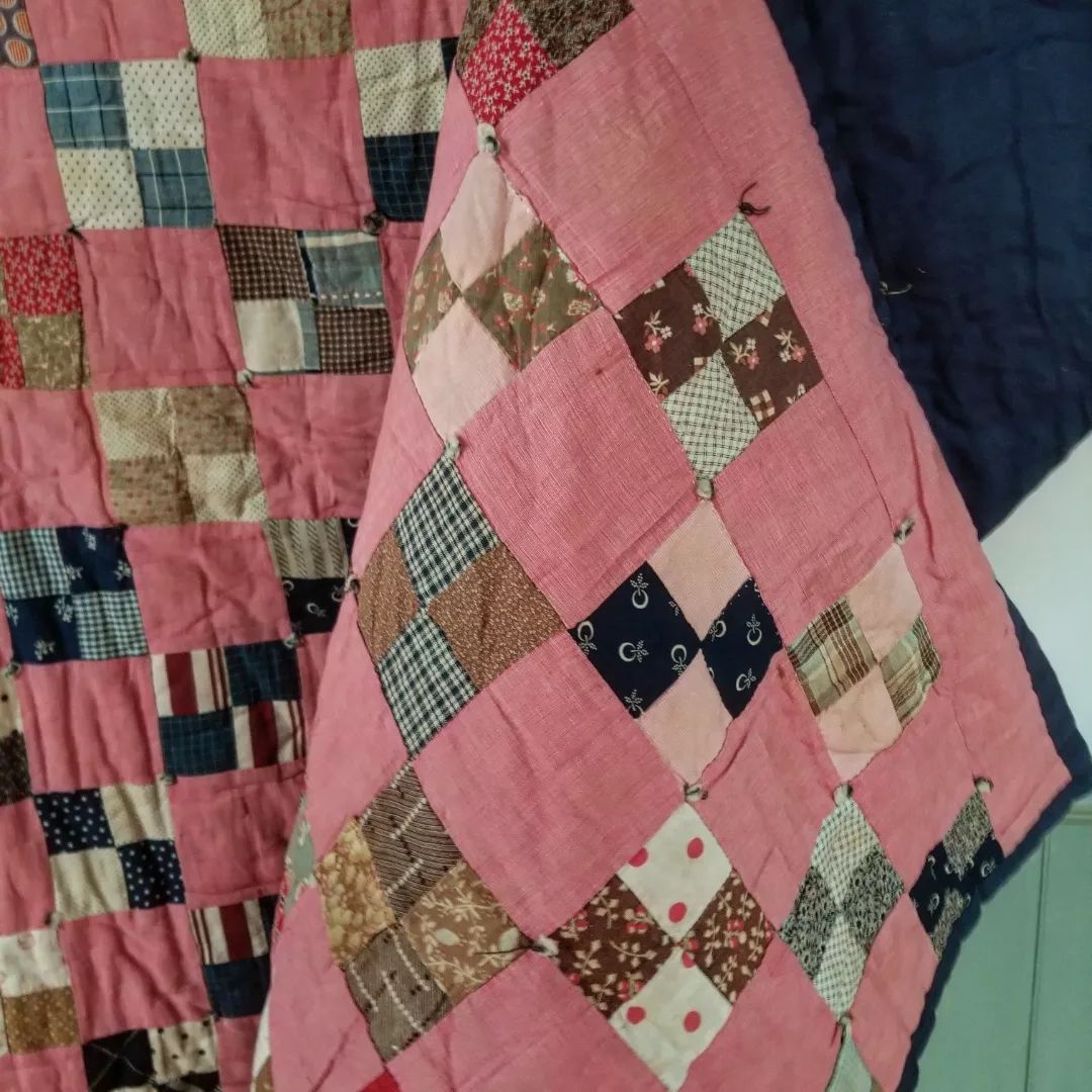 Four Patch Quilt with Newer Backing.