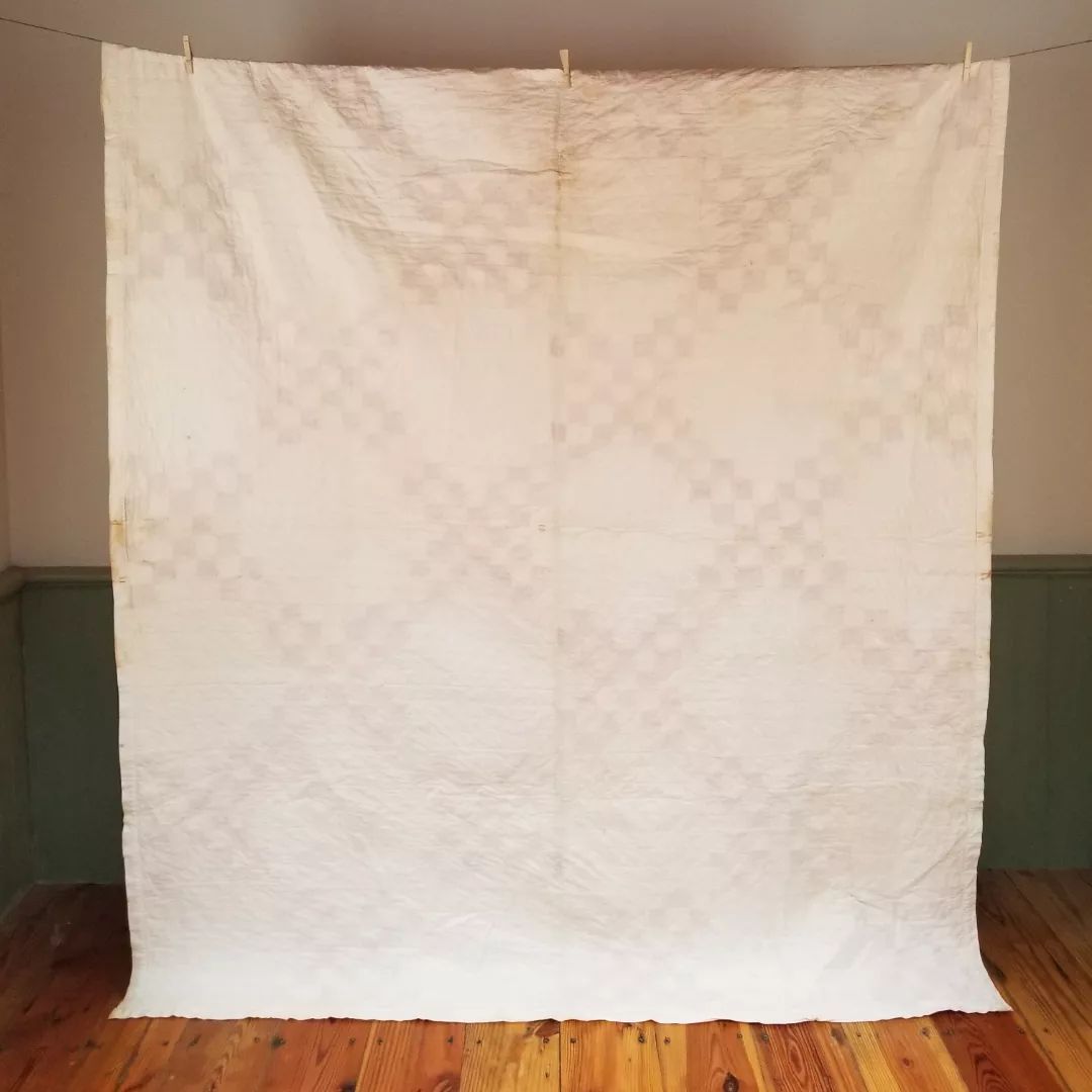 Red and White Irish Chain Quilt