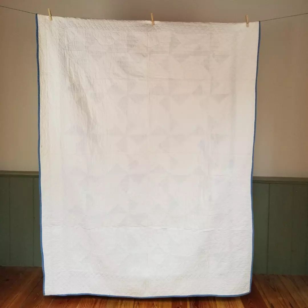 Blue and White Pinwheel Quilt