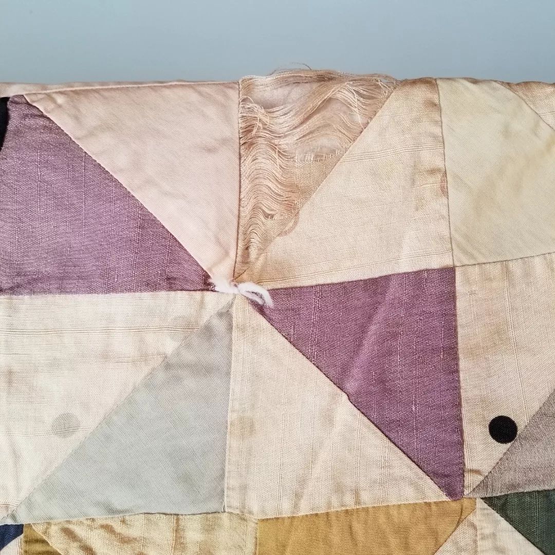 Muted Triangle Hand Tied Quilt