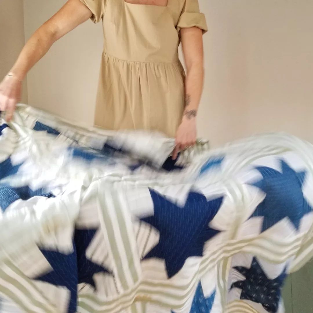 Green and Indigo Evening Star TOP