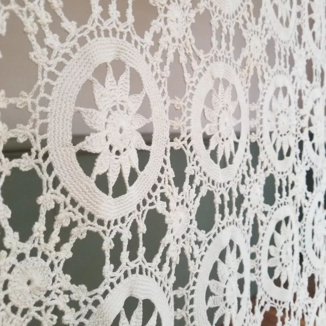 Handmade, Cream, Crochet Throw