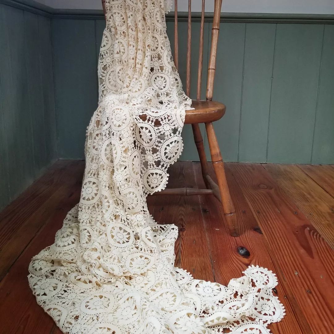 Handmade, Cream, Crochet Throw