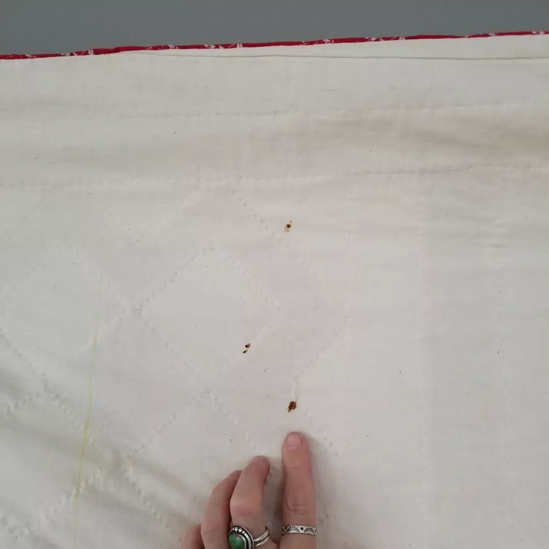 Red and White Antique Quilt