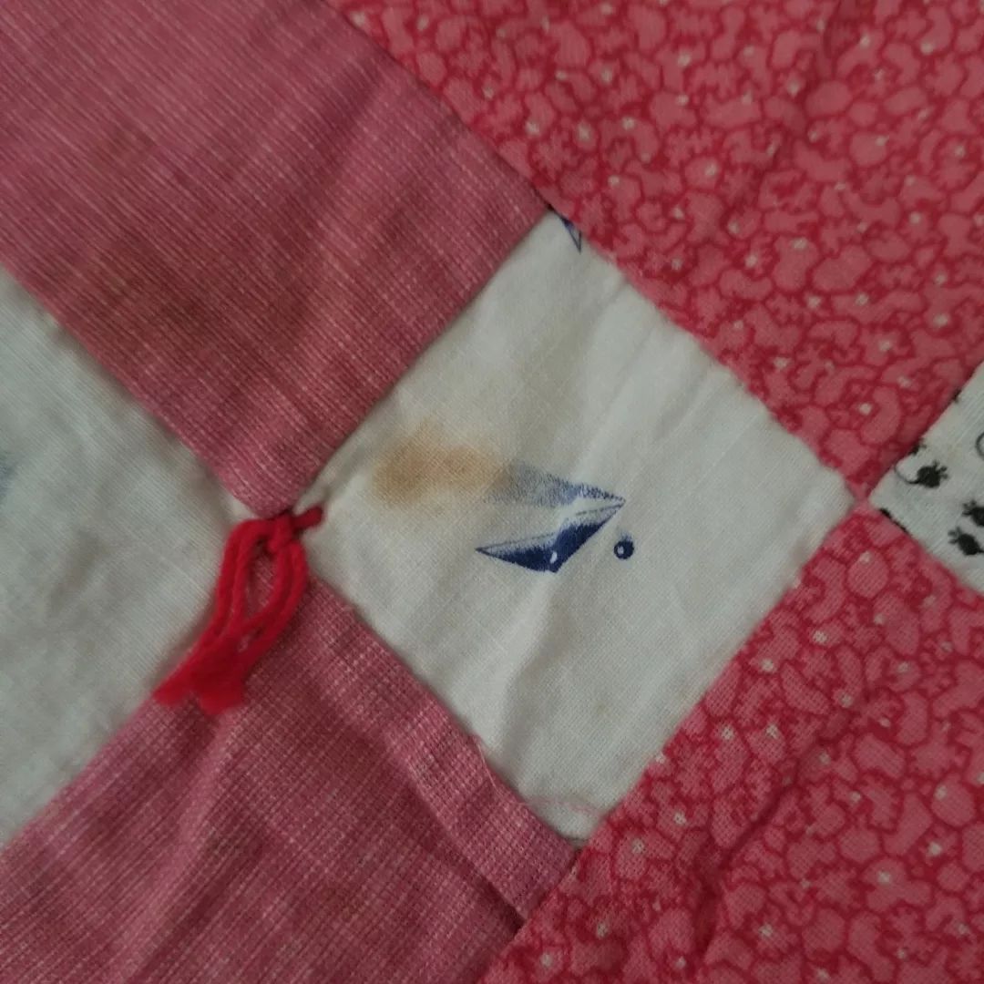 Hand Tied Patch Quilt with Angel Corner