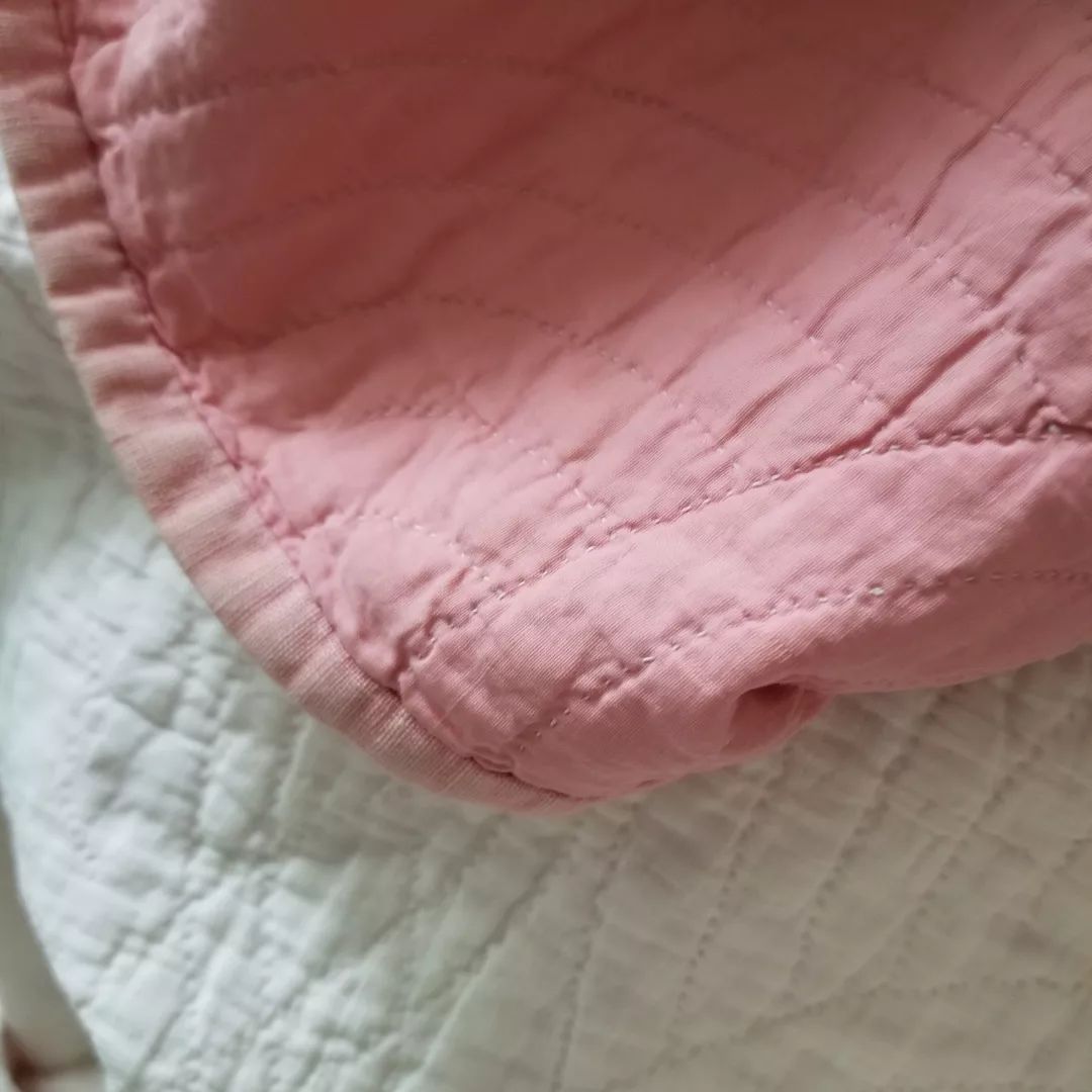 Pink Drunkard's Path Quilt