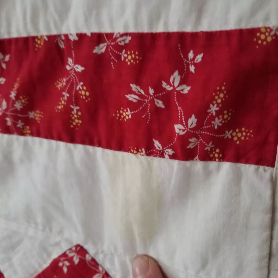 Red and White Antique Quilt