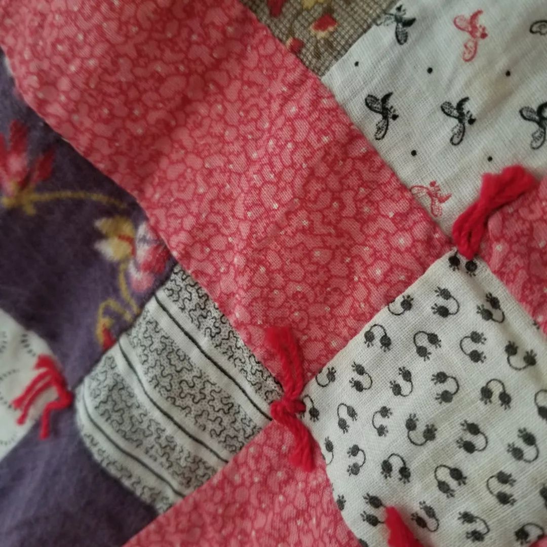Hand Tied Patch Quilt with Angel Corner