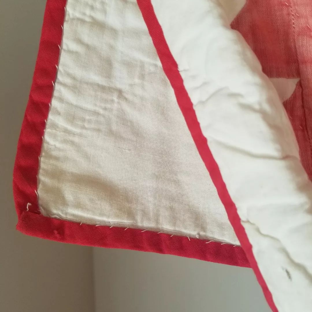 Red and White, Faded Sawtooth Quilt