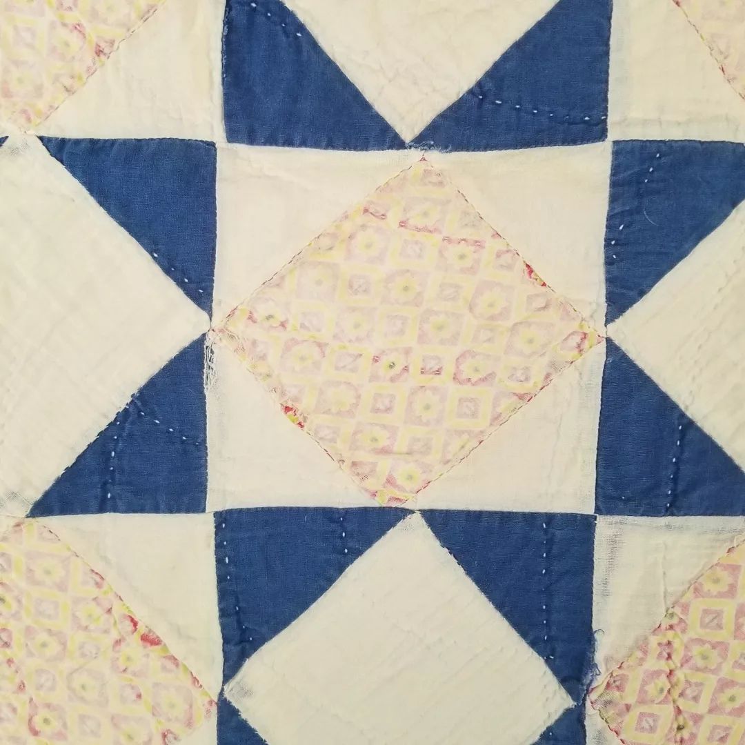 Mid 20th Century Teal Quilt