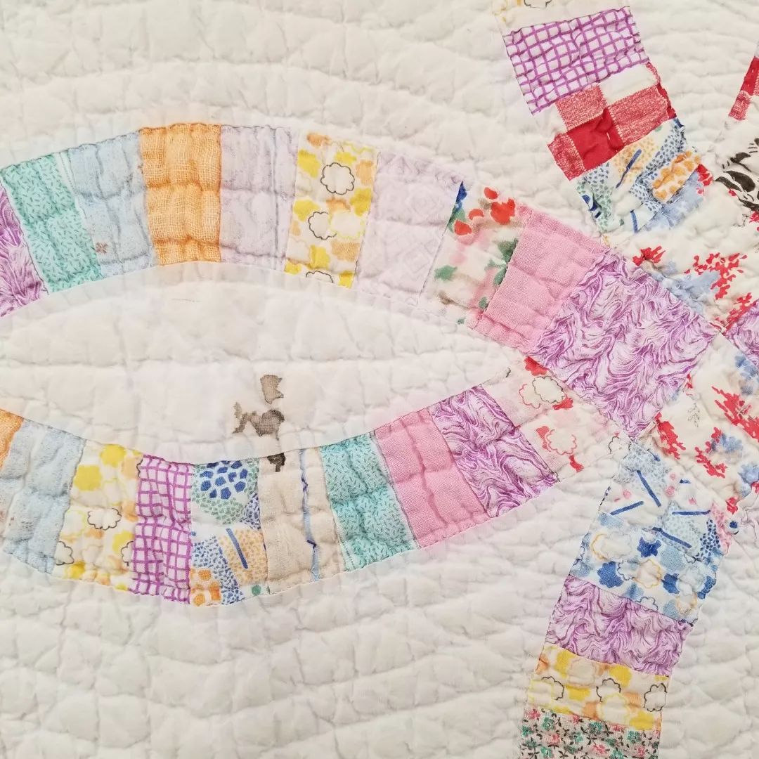 Purple Bound Wedding Rings Quilt
