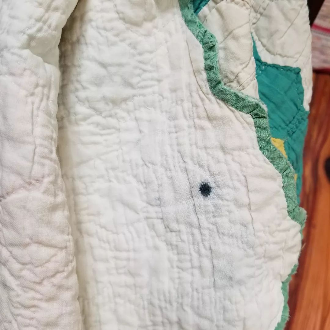 Green Grandmother's Garden Quilt