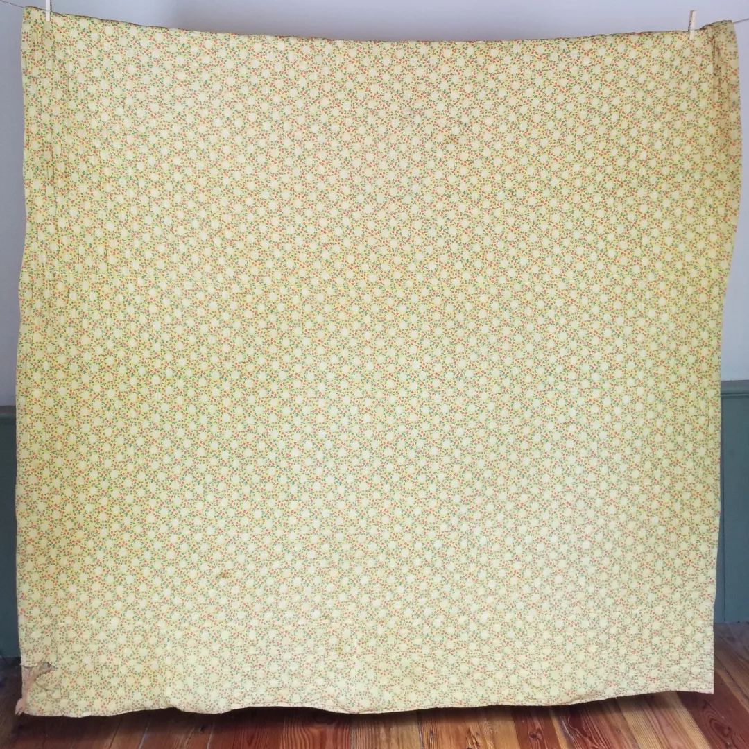Gingham Grandmother's Garden Quilt