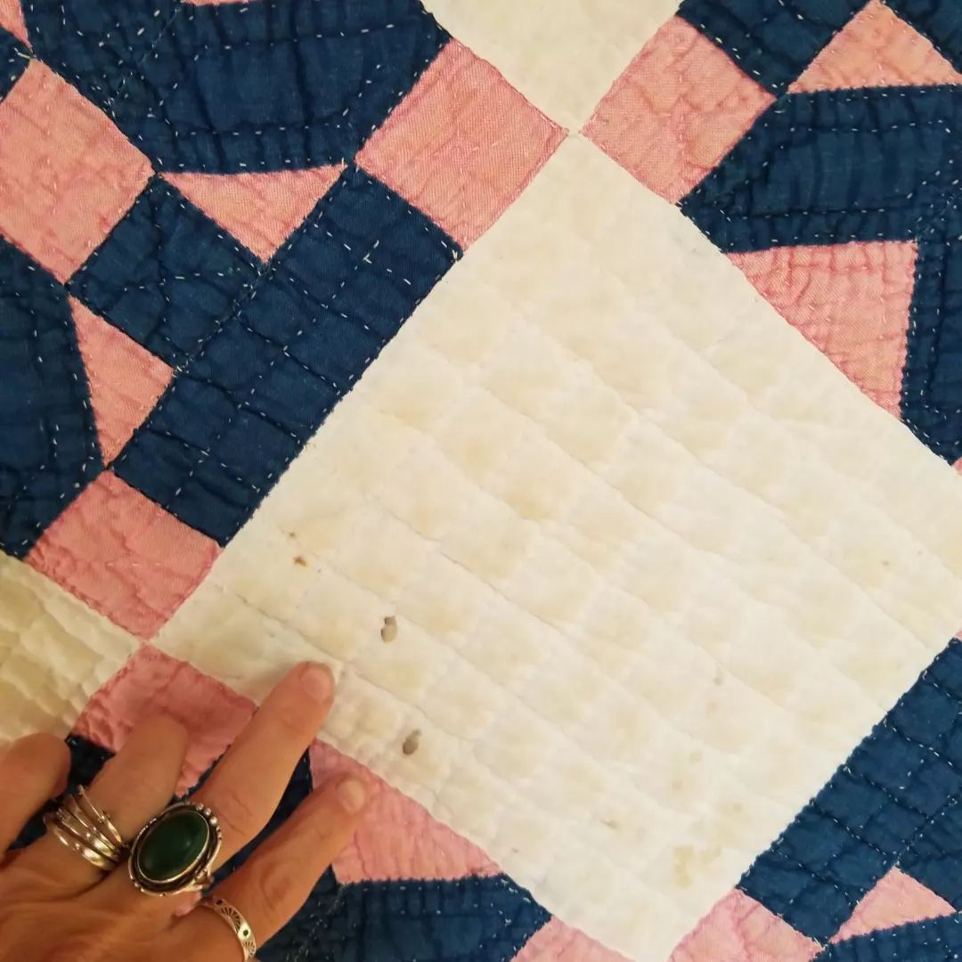 Indigo and Pink Quilt