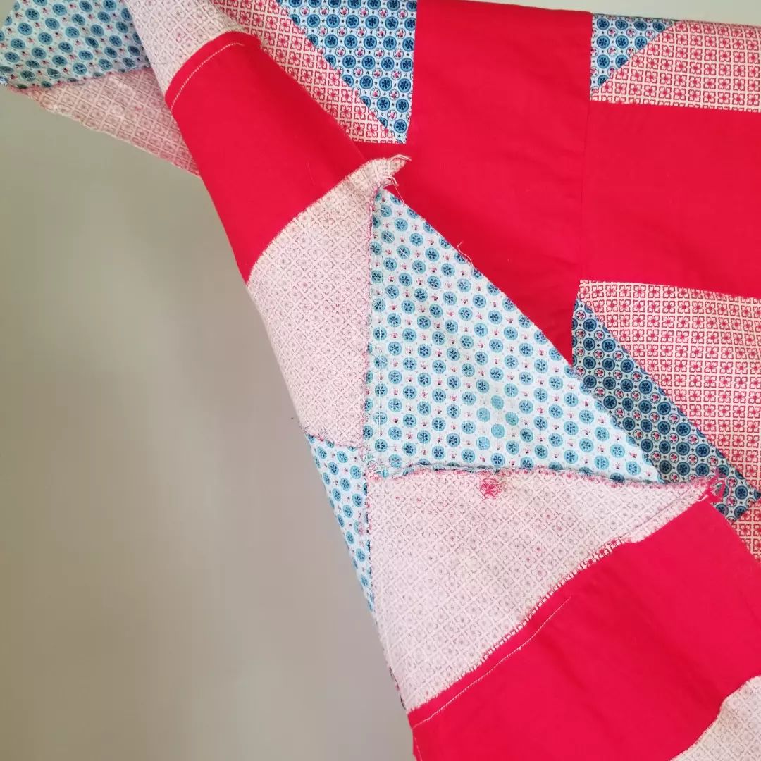 Red and Blue Quilt TOP