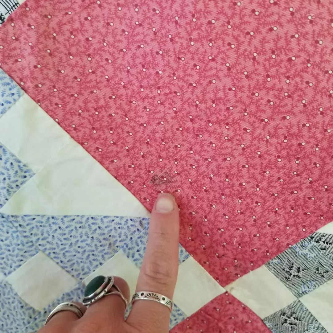 Double Pink Calico and Shirting Quilt TOP