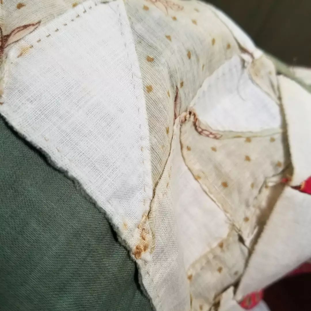 Faded Green Double X Quilt TOP